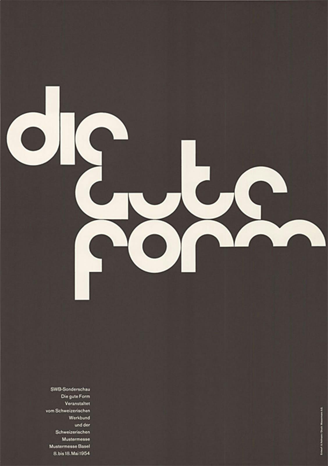 «Die gute Form», Armin Hofmann, 1954